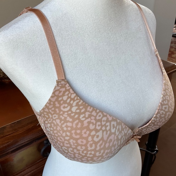 Animal Print Padded Bra. Size 34C. Tan/Cream - Picture 3 of 7